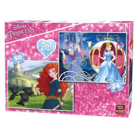 Puzzle 2 en 1 King Disney Princesses