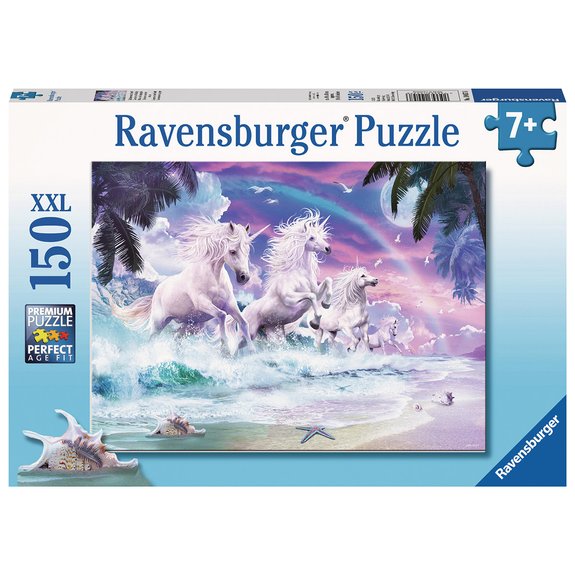 Puzzle 150 pièces XXL Licornes sur la plage