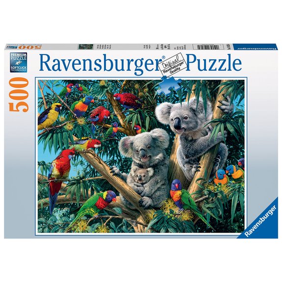 Puzzle 500 pièces Koalas dans l'arbre