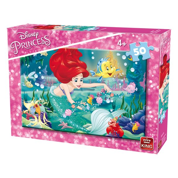 Puzzle 50 pièces King - Disney Ariel & Belle
