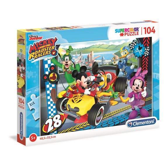 Puzzle SuperColor 104 pièces - Mickey and the Roadster racers