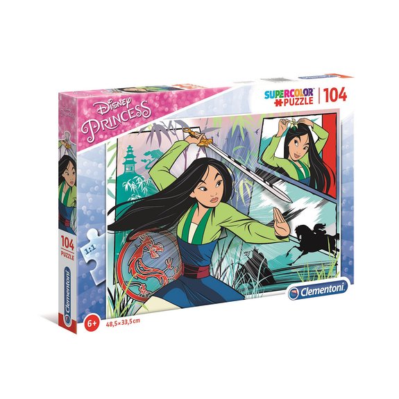 Puzzle SuperColor 104 pièces Disney Princesses - Mulan