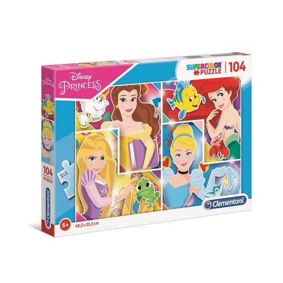 Puzzle SuperColor 104 pièces Disney Princesses - Princesses