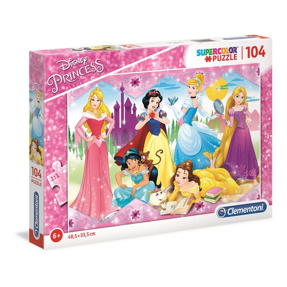 Puzzle SuperColor 104 pièces Disney Princesses - Princesses