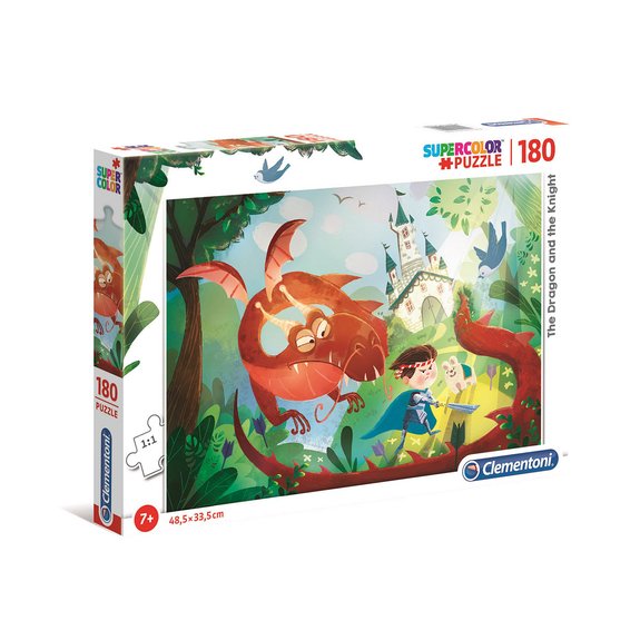 Puzzle SuperColor 180 pièces - Château et dragon