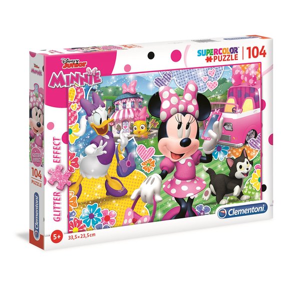 Puzzle Glitter 104 pièces Happy Minnie