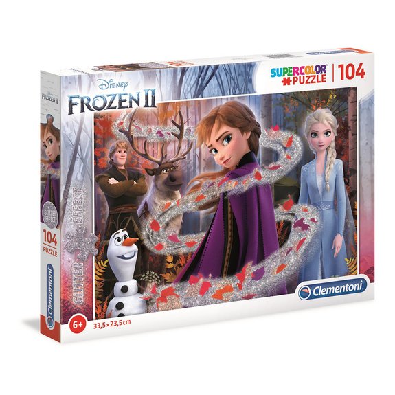 Puzzle Glitter 104 pièces La Reine des Neiges 2