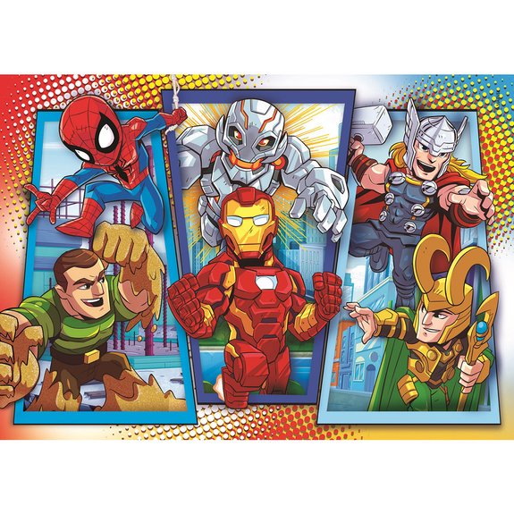 Puzzles SuperColor 2x20 + 2x60 pièces - Marvel Superhero
