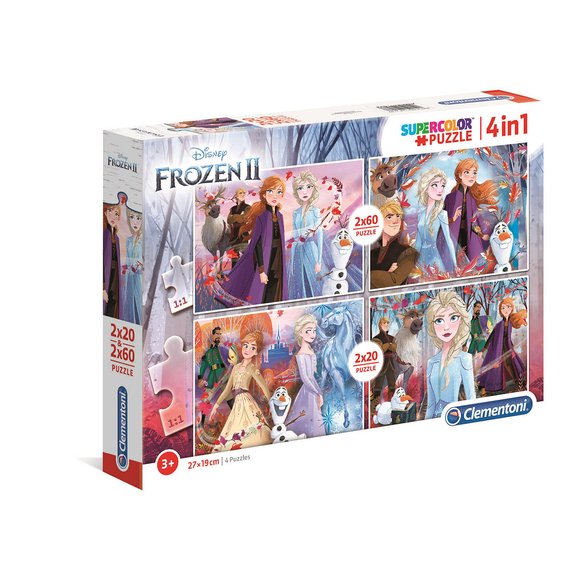 Puzzle SuperColor 2x20 + 2x60 pièces - La Reine des Neiges 2