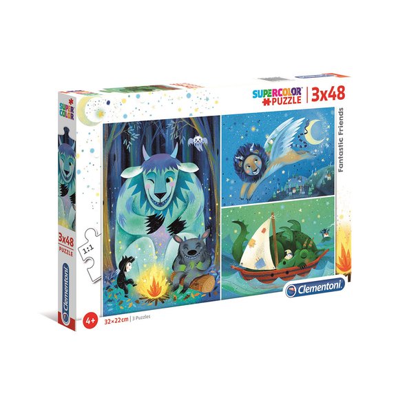 Puzzles SuperColor 3x48 pièces - Fantastic Friends