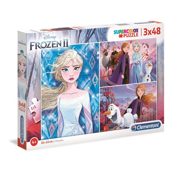 Puzzles SuperColor 3x48 pièces - La Reine des Neiges 2