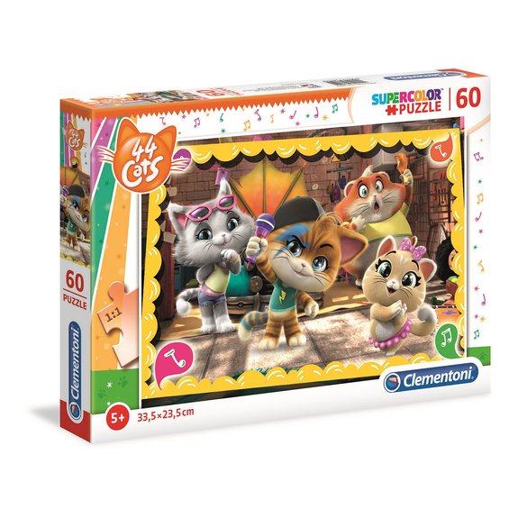 Puzzles SuperColor 60 pièces - 44 Cats