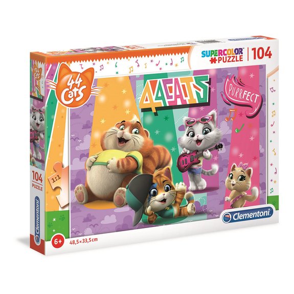 Puzzle Supercolor 104 pièces 44 Chats