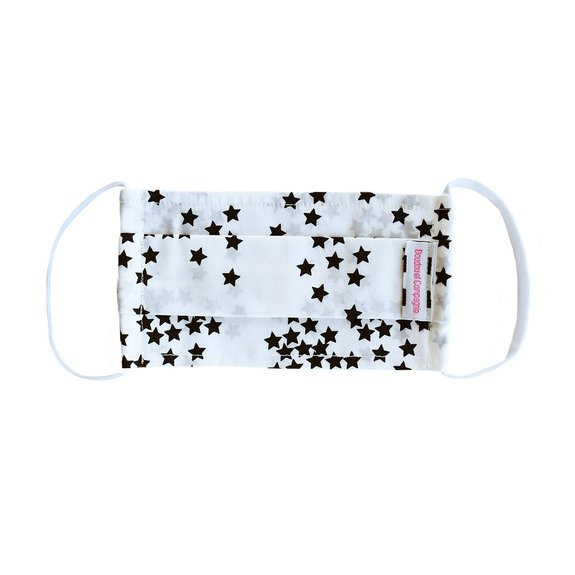 Masque coton popeline motif étoiles taille S