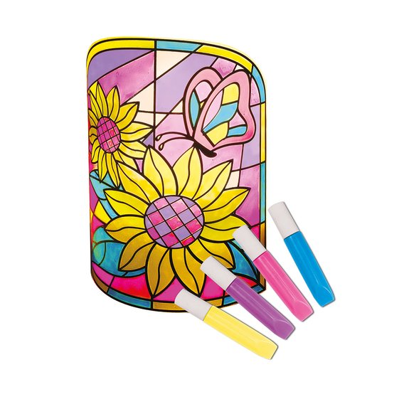 Lampe à colorier fleurs