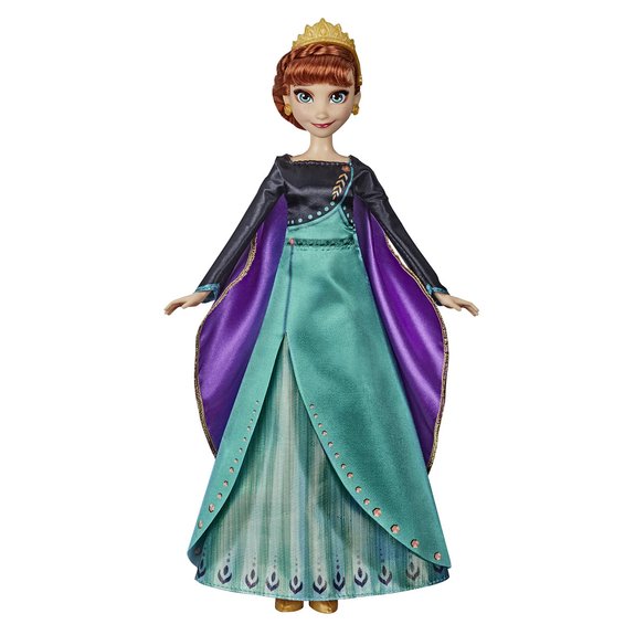 La Reine des Neiges 2 : Poupée Anna chantante en tenue de Reine
