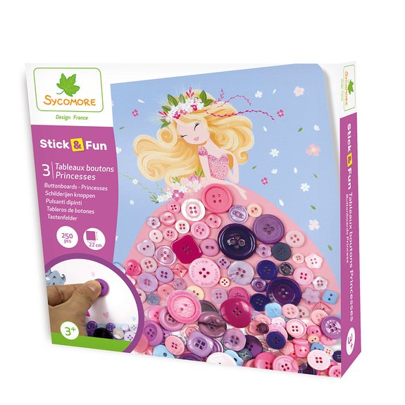 Stick'n Fun - Tableaux boutons princesses