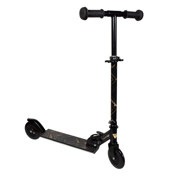 Trottinette 2 roues noir et or