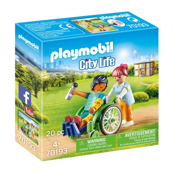 Patient en fauteuil roulant Playmobil City Life 70193