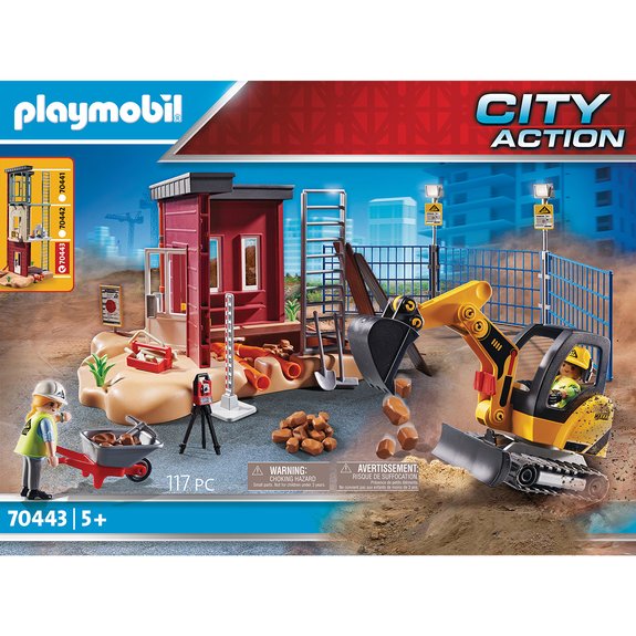 Mini-pelleteuse et chantier Playmobil City Action 70443