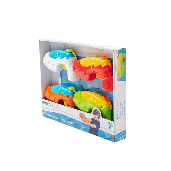 Set 4 pistolets à eau 16 cm