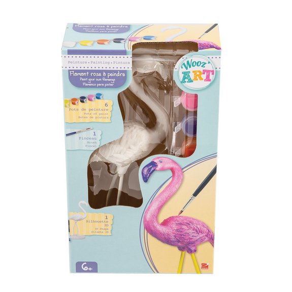 Flamant rose à peindre