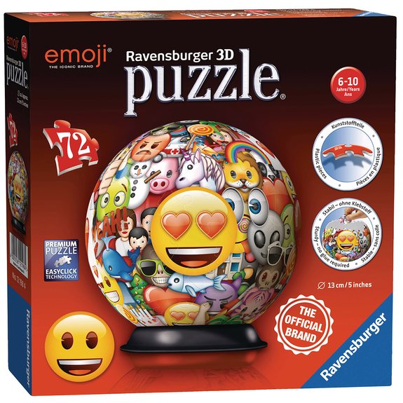 Puzzle 3D rond 72 pièces - emoji