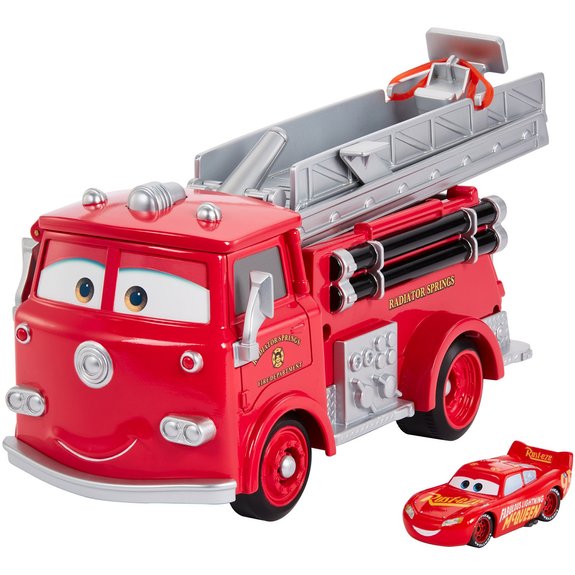 Camion de pompiers Red Color Changers + véhicule Flash McQueen