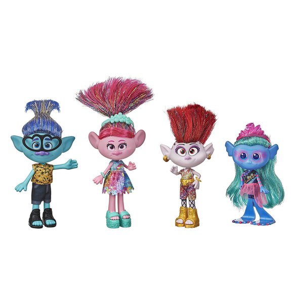 Coffret de 4 poupées Trolls Fashion Remix