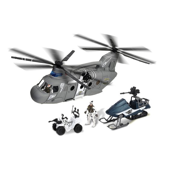 Soldier Force - Hélicoptère de combat + véhicules et figurines