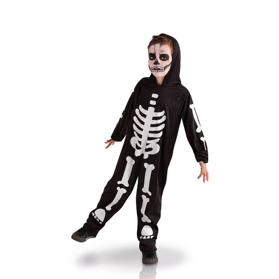 Déguisement de squelette phosphorescent Taille S