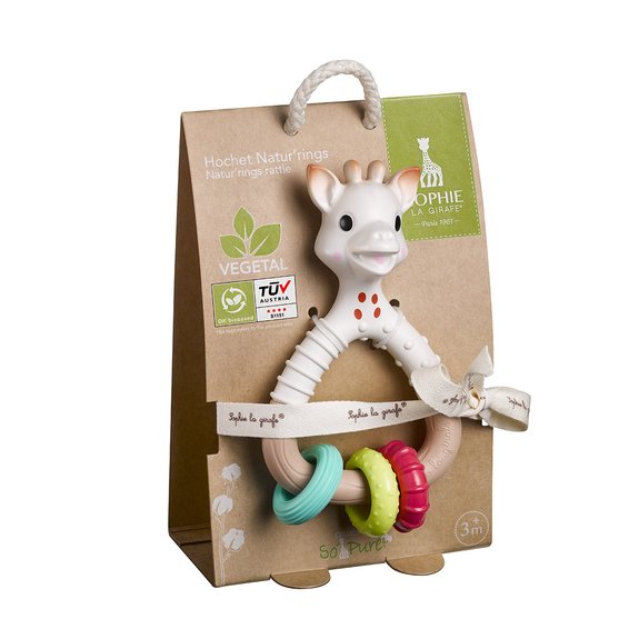 Hochet Natur'rings (bio sourcé) Sophie la Girafe