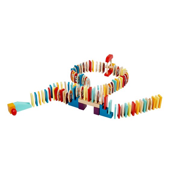 Baril 100 dominos en bois