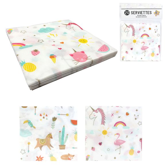 Serviette en papier Anniversaire Fantaisie
