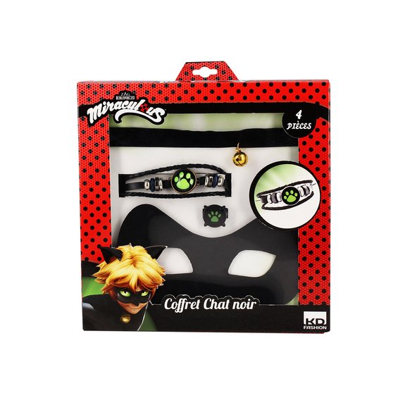 Miraculous - Coffret masque et bijoux Chat noir