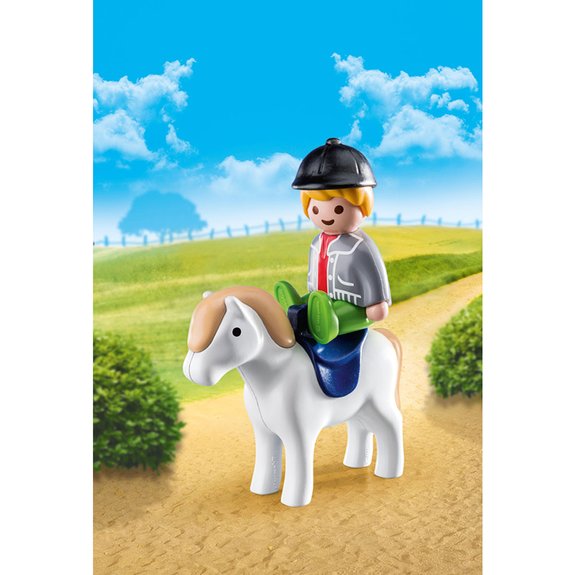 Playmobil 1.2.3 Garçon avec Poney 70410