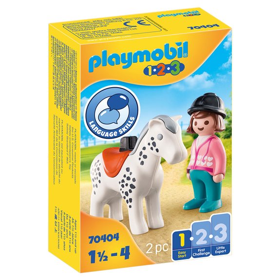 Cavalière et cheval Playmobil 1.2.3 70404