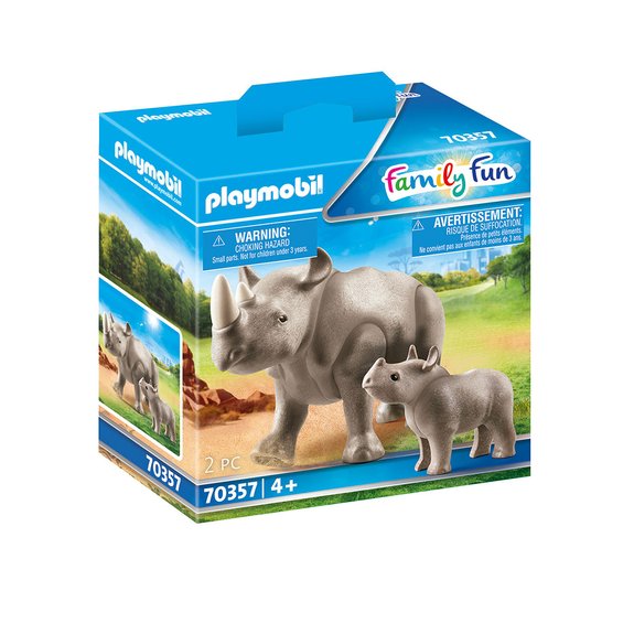 Rhinocéros et son petit Playmobil Family Fun 70357