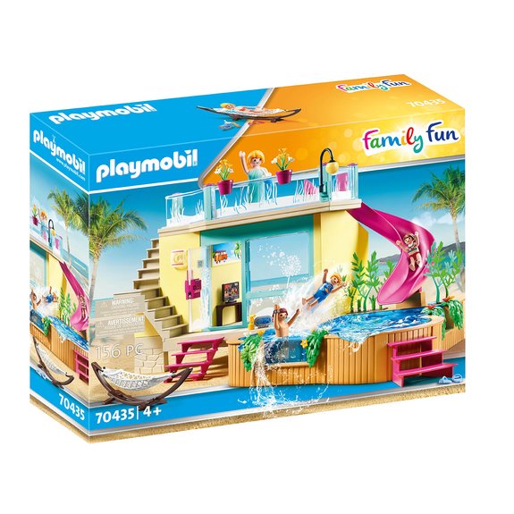 Bungalow avec piscine Playmobil Family Fun 70435