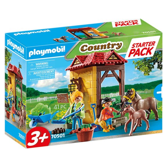 Starter Pack écurie et poneys Playmobil Country 70501