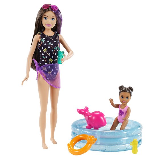 Coffret Barbie babysitter piscine