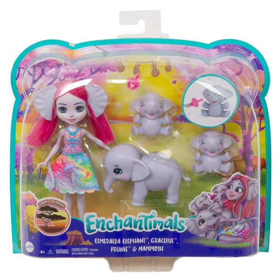 Enchantimals Esmeralda Éléphant et famille