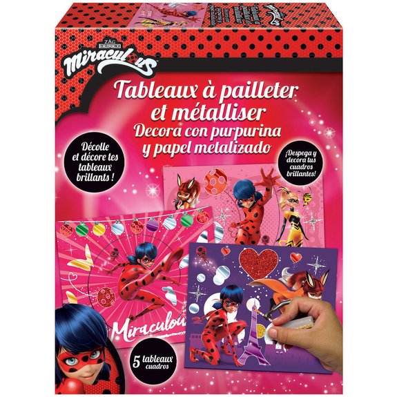Miraculous Ladybug - Tableaux à Pailleter et métalliser