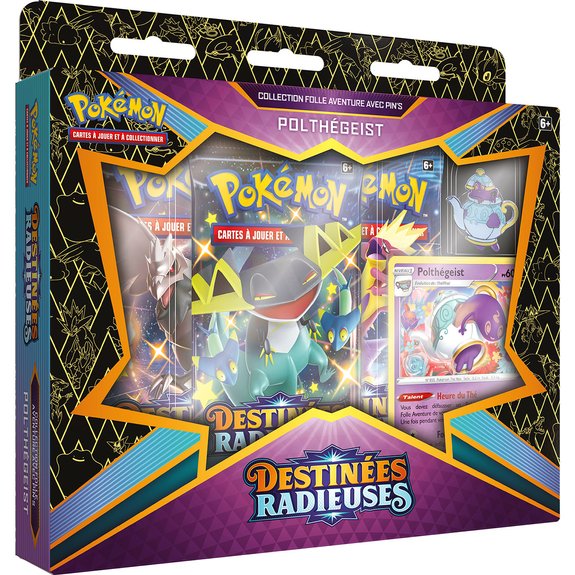 Pokémon - Coffret Pin's Destinées Radieuses 3 Boosters