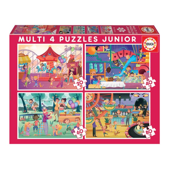 Multi 4 puzzles en 1 Junior Parc d'attractions