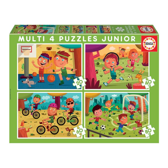 Multi 4 puzzles en 1 Junior sports