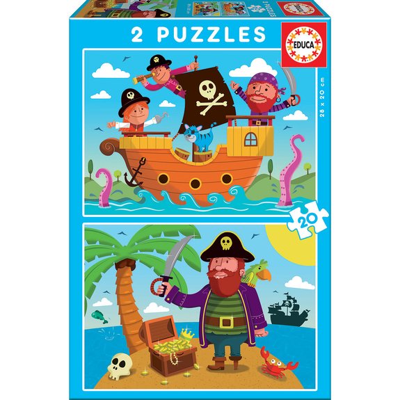 2 puzzles de 20 pièces Pirates