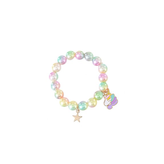 Bracelet de perles avec charms licorne