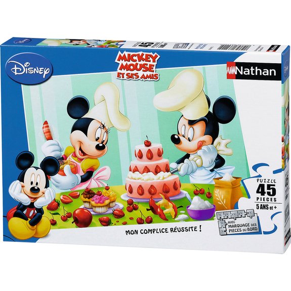 Puzzle 45 pièces - Après-midi pâtisserie / Disney Mickey Mouse