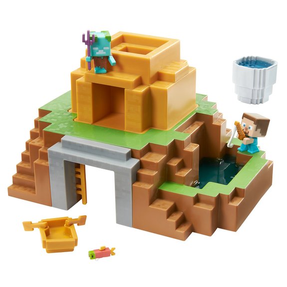 Minecraft - Coffret Oasis transformable + Figurines